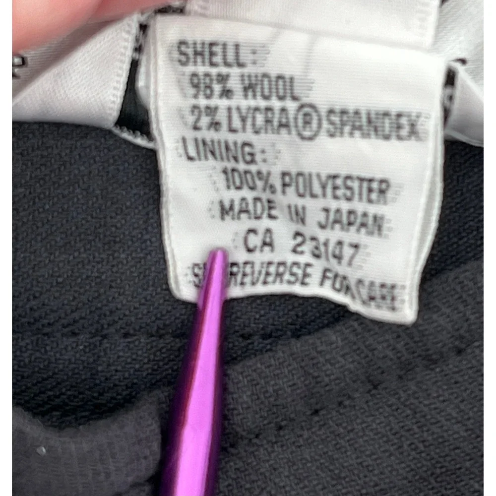 Talbots Petites Black Wide‎ Leg Dress Pants 10P Italian Fabric Lined Side Zip